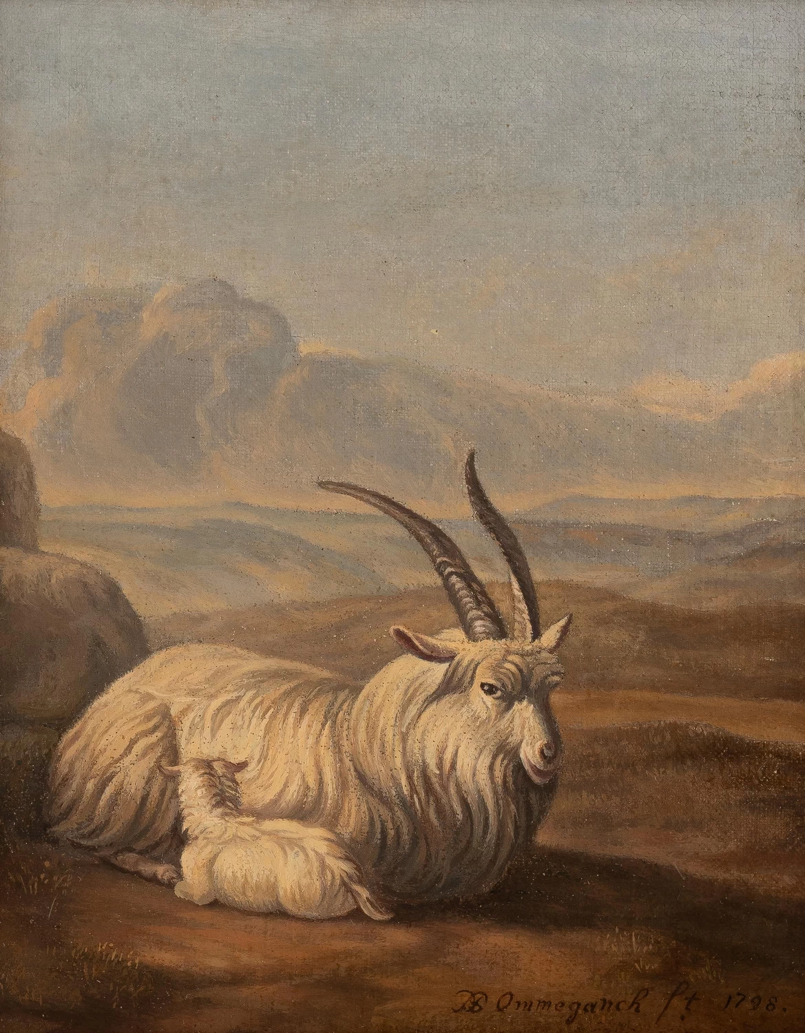 Balthasar Ommeganck - Capra con piccolo